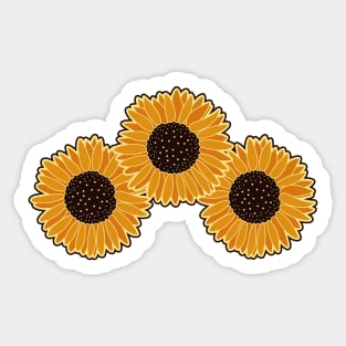 Many Sunny Yellow Flowers Sticker